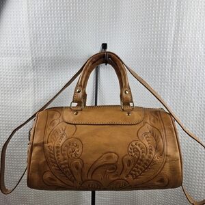 Paraguay Leather Vintage Crossbody Barrel Bag